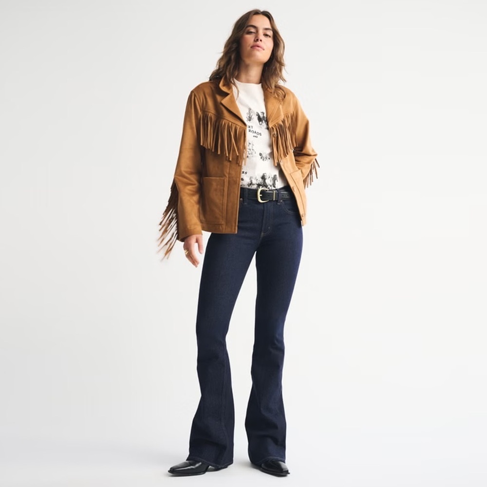Abercrombie - Mid Rise Bootcut Jean - Dark Rinse